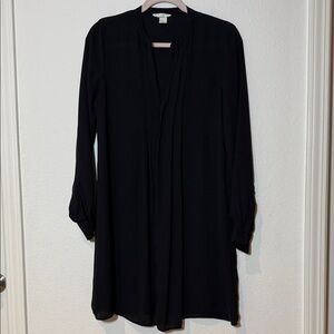 H&M Black Long Sleeve Shift Dress